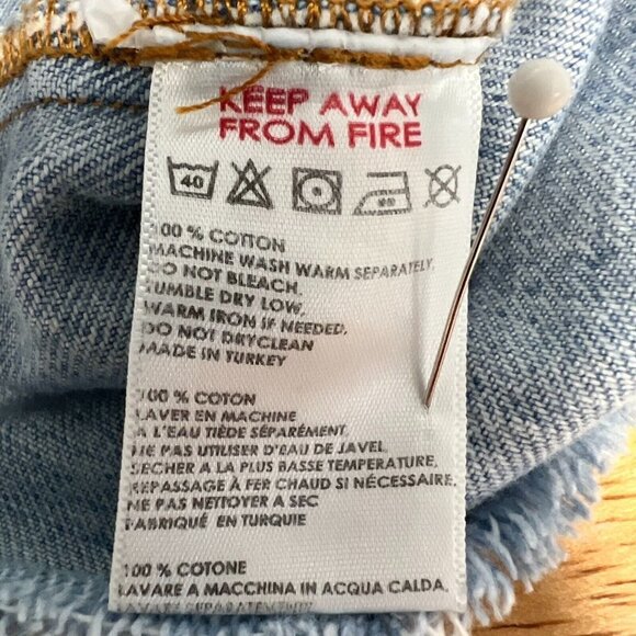 BDG Urban Outfitters Womens Blue Cotton Raw Hem Denim Mini Skirt Size Medium - Picture 10 of 10